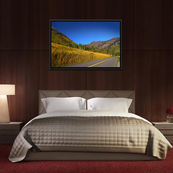 Autumn Drive Colorado Canvas Wall Art-3 Horizontal-Gallery Wrap-25" x 16"-Tiaracle