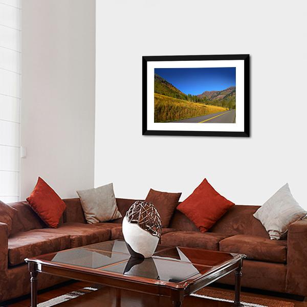 Autumn Drive Colorado Canvas Wall Art-3 Horizontal-Gallery Wrap-25" x 16"-Tiaracle