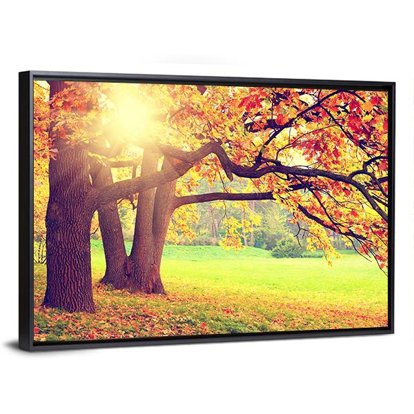 Beautiful Autumn Landscape Canvas Wall Art-3 Horizontal-Gallery Wrap-25" x 16"-Tiaracle