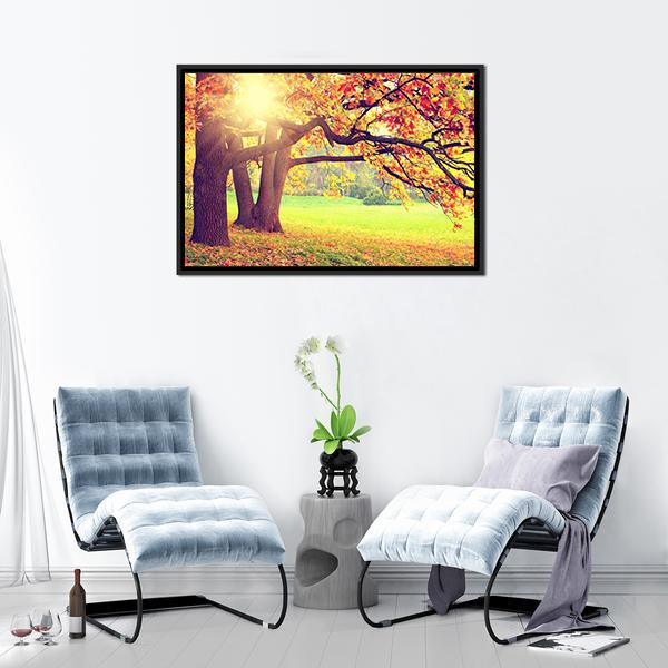 Beautiful Autumn Landscape Canvas Wall Art-3 Horizontal-Gallery Wrap-25" x 16"-Tiaracle
