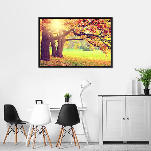 Beautiful Autumn Landscape Canvas Wall Art-3 Horizontal-Gallery Wrap-25" x 16"-Tiaracle
