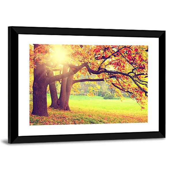 Beautiful Autumn Landscape Canvas Wall Art-3 Horizontal-Gallery Wrap-25" x 16"-Tiaracle