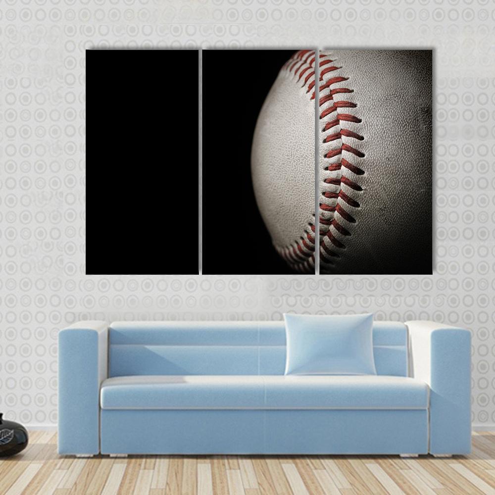 Beautiful Baseball Canvas Wall Art-3 Horizontal-Gallery Wrap-37&quot; x 24&quot;-Tiaracle