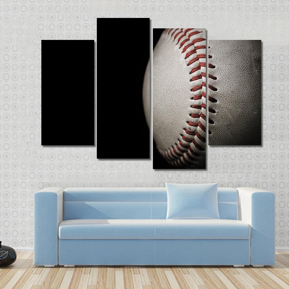 Beautiful Baseball Canvas Wall Art-4 Pop-Gallery Wrap-50&quot; x 32&quot;-Tiaracle