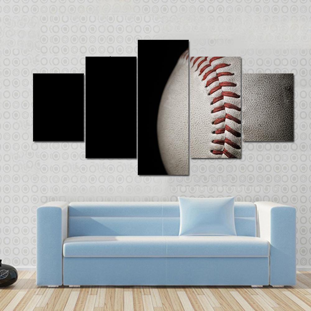 Beautiful Baseball Canvas Wall Art-5 Star-Gallery Wrap-62&quot; x 32&quot;-Tiaracle