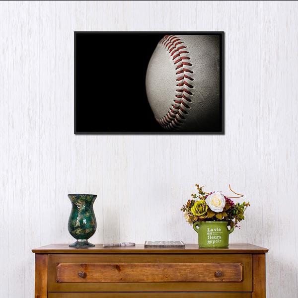 Beautiful Baseball Canvas Wall Art-1 Piece-Floating Frame-24&quot; x 16&quot;-Tiaracle
