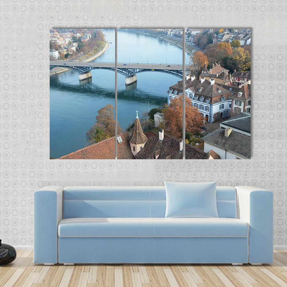 Beautiful Basel Switzerland Canvas Wall Art-3 Horizontal-Gallery Wrap-37" x 24"-Tiaracle