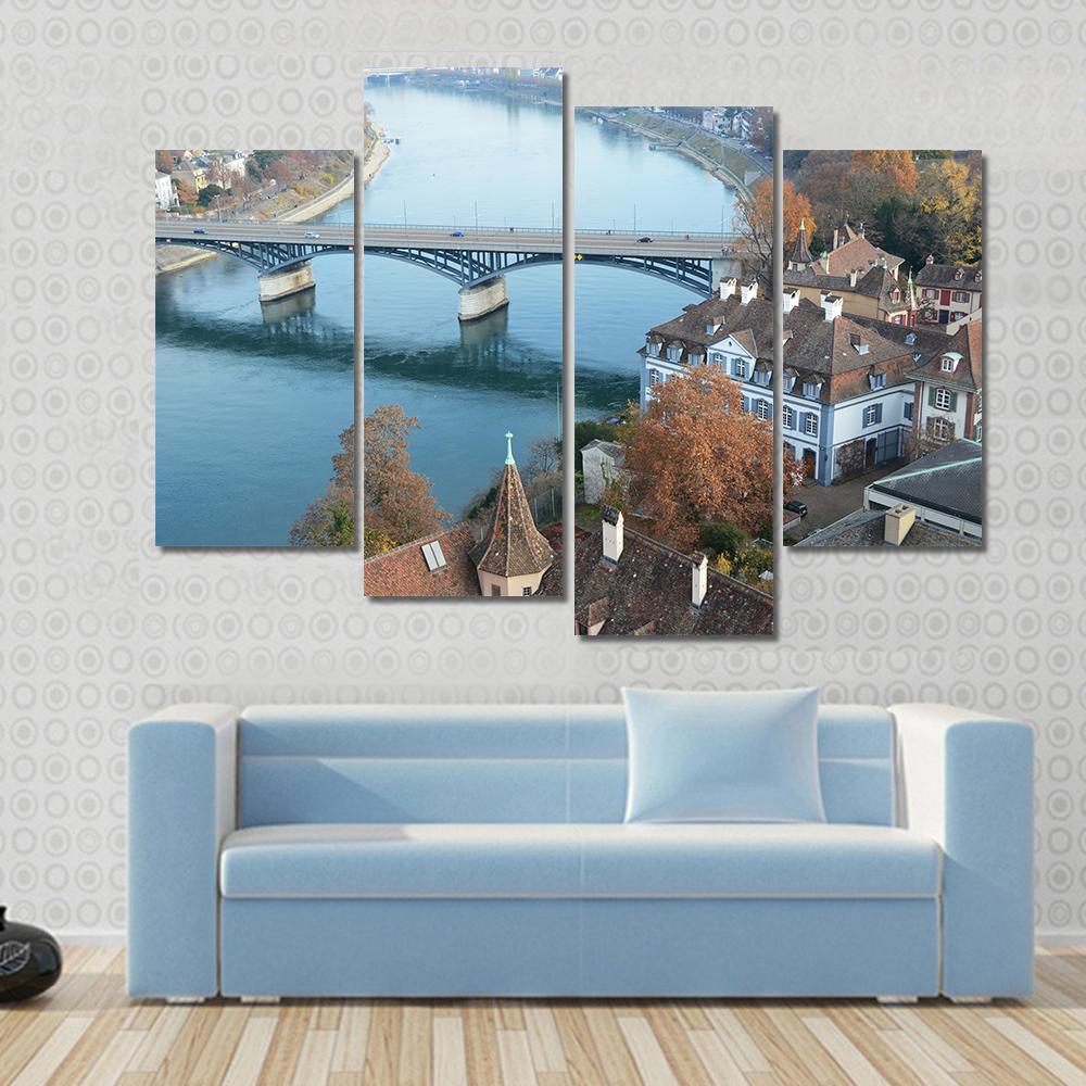 Beautiful Basel Switzerland Canvas Wall Art-4 Pop-Gallery Wrap-50" x 32"-Tiaracle