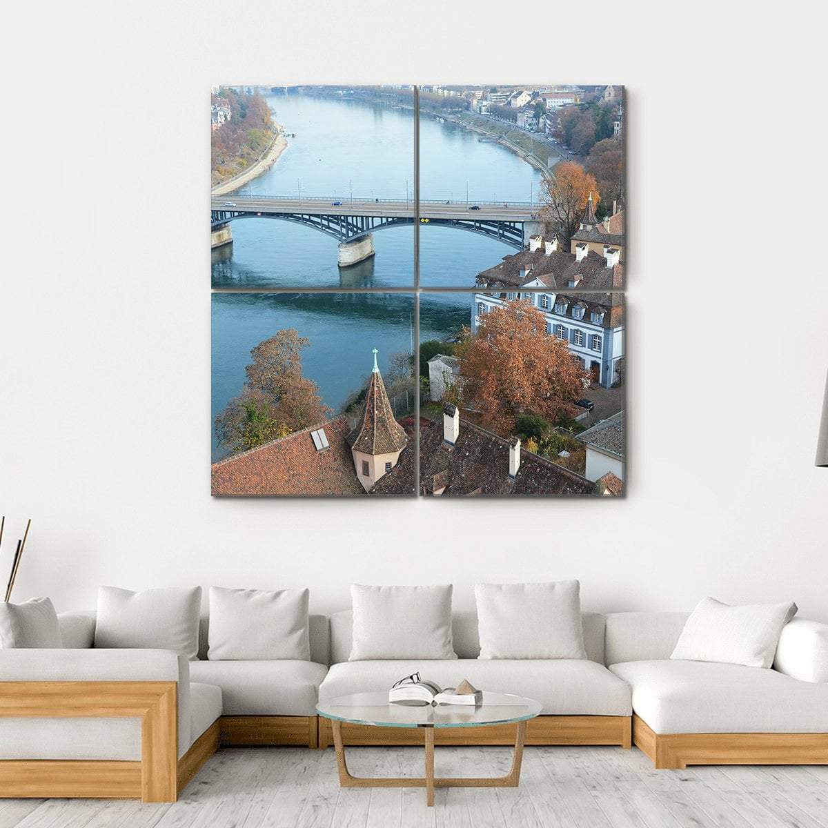 Beautiful Basel Switzerland Canvas Wall Art-4 Square-Gallery Wrap-17" x 17"-Tiaracle