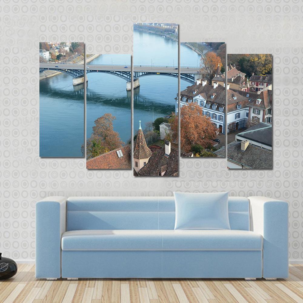Beautiful Basel Switzerland Canvas Wall Art-5 Pop-Gallery Wrap-47" x 32"-Tiaracle