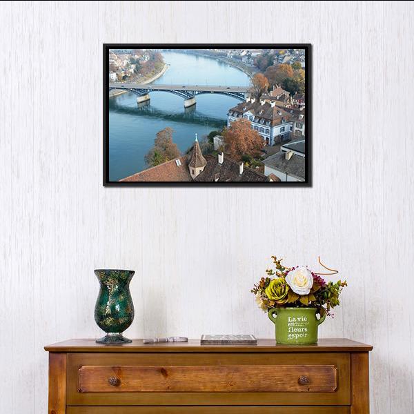 Beautiful Basel Switzerland Canvas Wall Art-1 Piece-Floating Frame-24" x 16"-Tiaracle