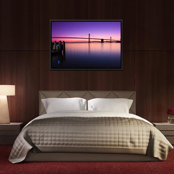 Beautiful Bay Bridge Canvas Wall Art-3 Horizontal-Gallery Wrap-25" x 16"-Tiaracle
