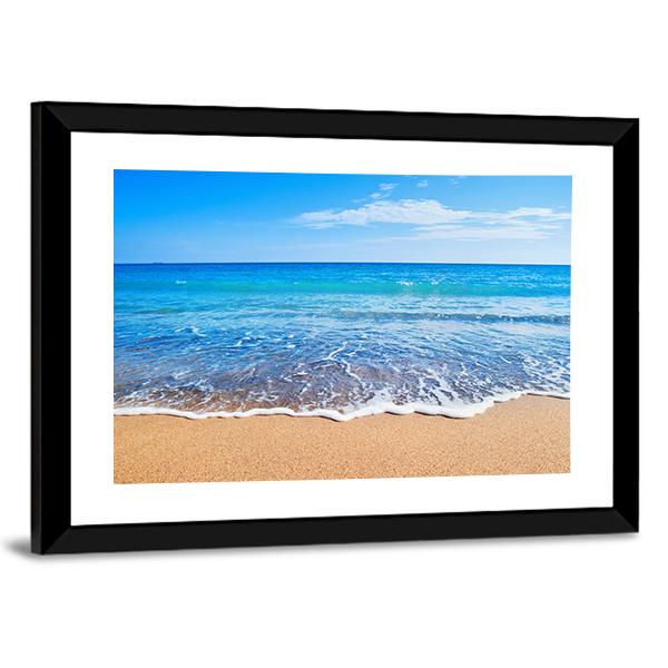 Beautiful Beach And Sea Canvas Wall Art-3 Horizontal-Gallery Wrap-25" x 16"-Tiaracle