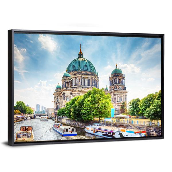 Beautiful Berlin Cathedral Canvas Wall Art-3 Horizontal-Gallery Wrap-25" x 16"-Tiaracle