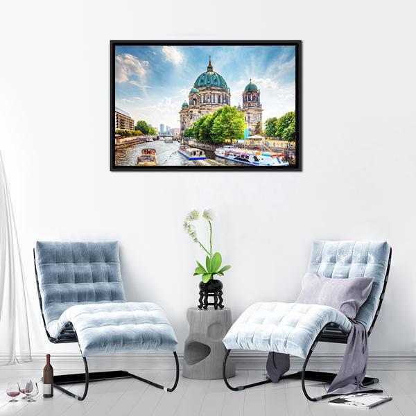 Beautiful Berlin Cathedral Canvas Wall Art-5 Horizontal-Gallery Wrap-22&quot; x 12&quot;-Tiaracle