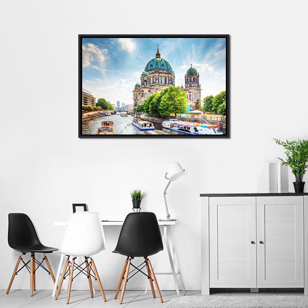 Beautiful Berlin Cathedral Canvas Wall Art-5 Horizontal-Gallery Wrap-22&quot; x 12&quot;-Tiaracle