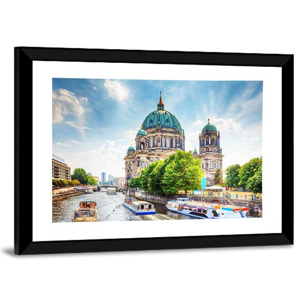 Beautiful Berlin Cathedral Canvas Wall Art-5 Horizontal-Gallery Wrap-22&quot; x 12&quot;-Tiaracle