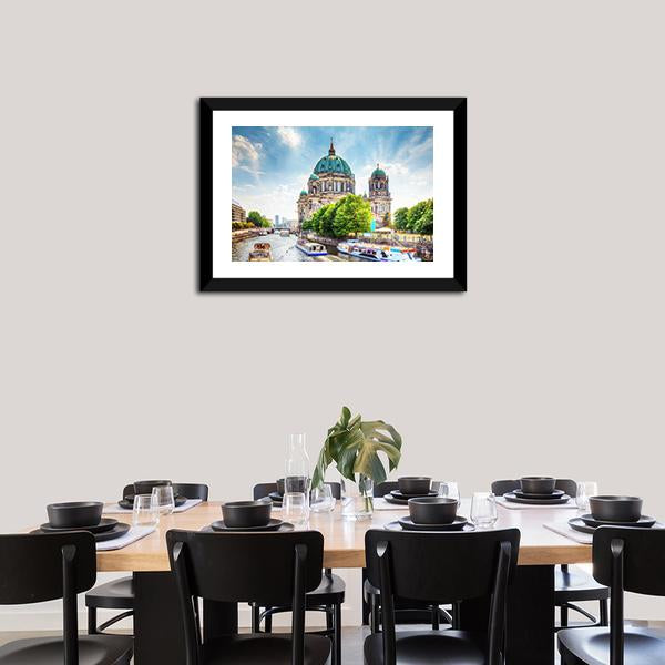 Beautiful Berlin Cathedral Canvas Wall Art-5 Horizontal-Gallery Wrap-22&quot; x 12&quot;-Tiaracle
