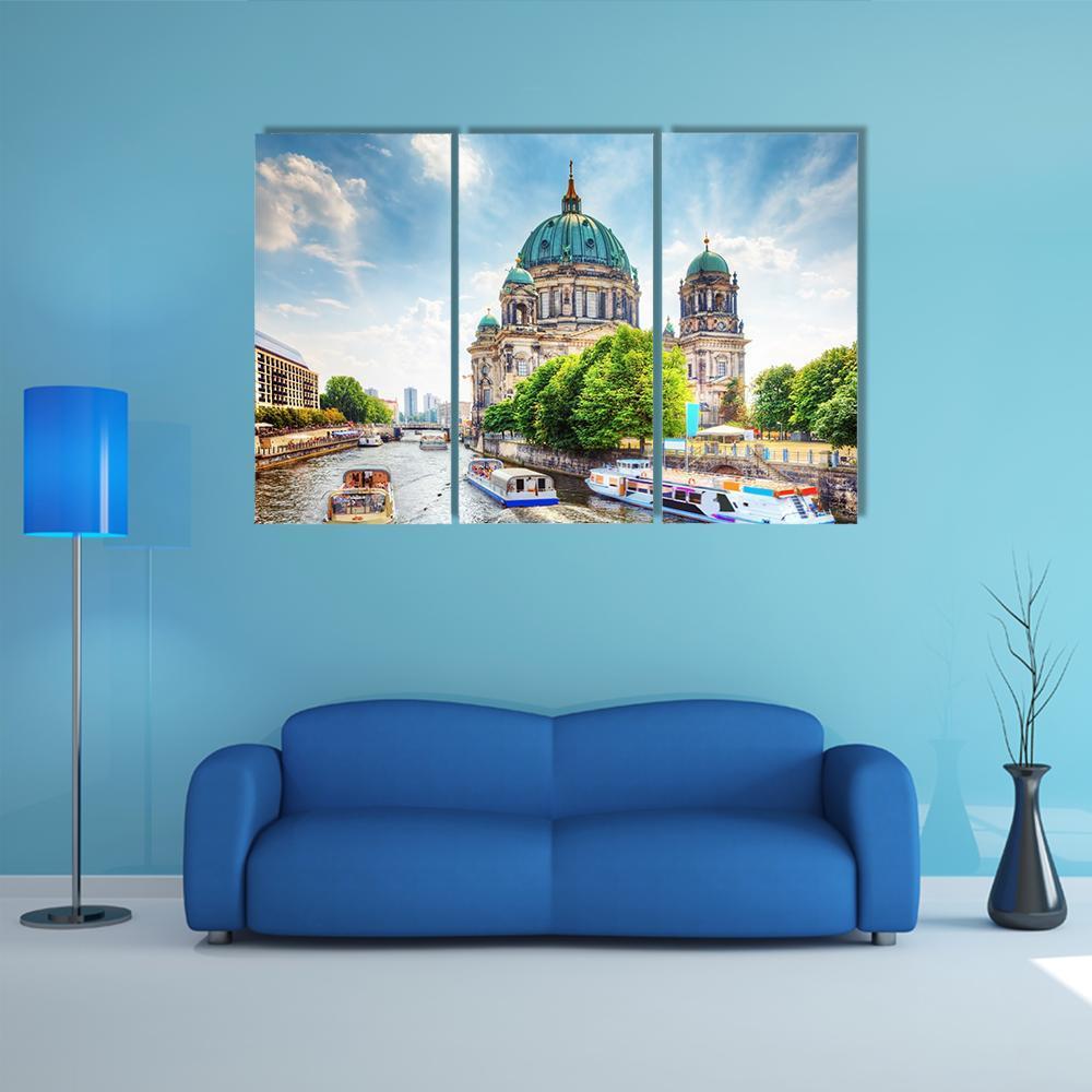 Beautiful Berlin Cathedral Canvas Wall Art-3 Horizontal-Gallery Wrap-37" x 24"-Tiaracle