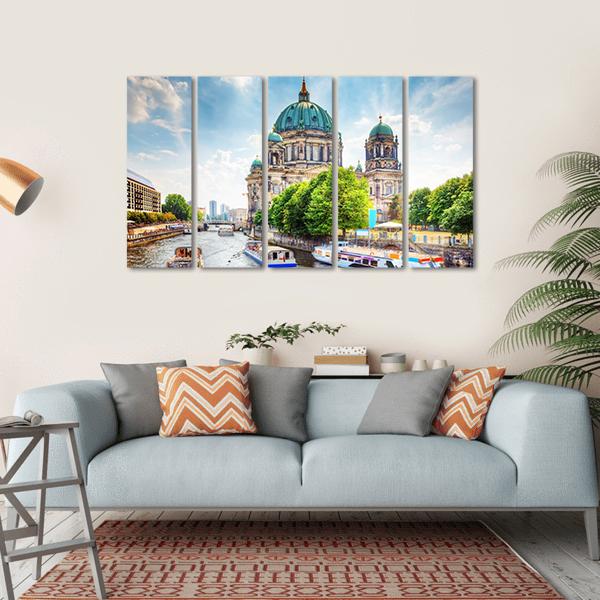 Beautiful Berlin Cathedral Canvas Wall Art-5 Horizontal-Gallery Wrap-22" x 12"-Tiaracle