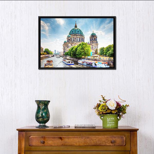 Beautiful Berlin Cathedral Vertical Canvas Wall Art-3 Vertical-Gallery Wrap-12" x 25"-Tiaracle