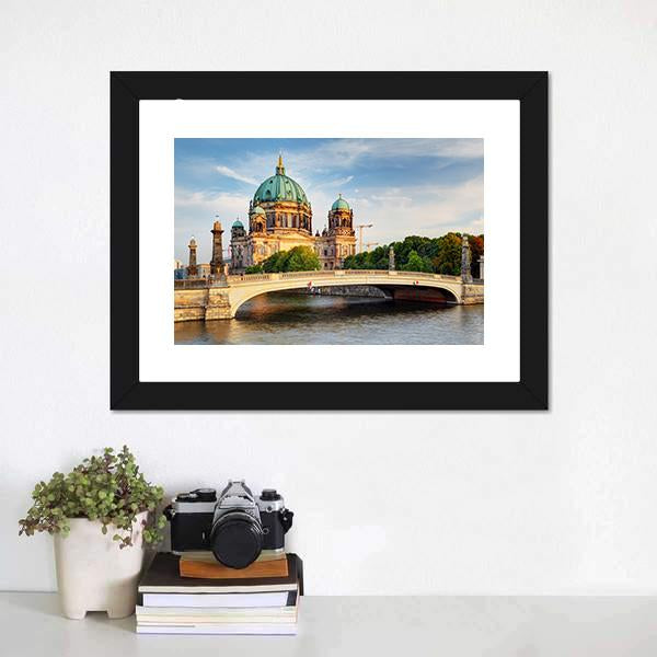 Beautiful Berliner Dom Canvas Wall Art-1 Piece-Framed Print-30" x 20"-Tiaracle