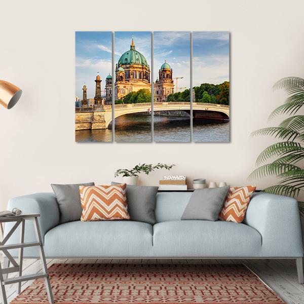 Beautiful Berliner Dom Canvas Wall Art-1 Piece-Gallery Wrap-36" x 24"-Tiaracle