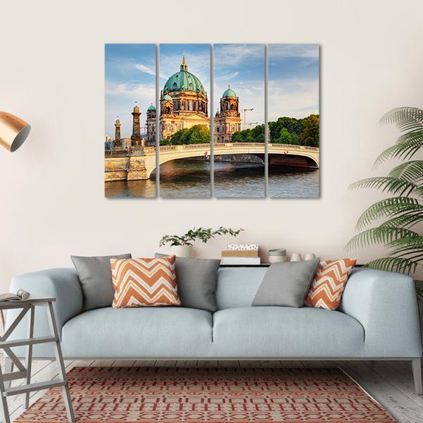 Beautiful Berliner Dom Canvas Wall Art-4 Horizontal-Gallery Wrap-34" x 24"-Tiaracle