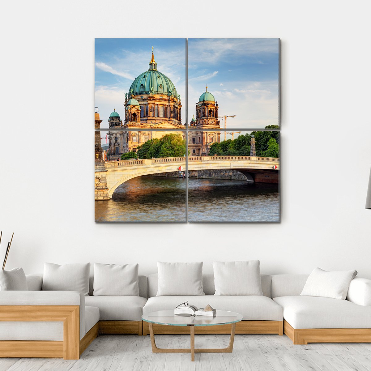 Beautiful Berliner Dom Canvas Wall Art-4 Square-Gallery Wrap-17" x 17"-Tiaracle