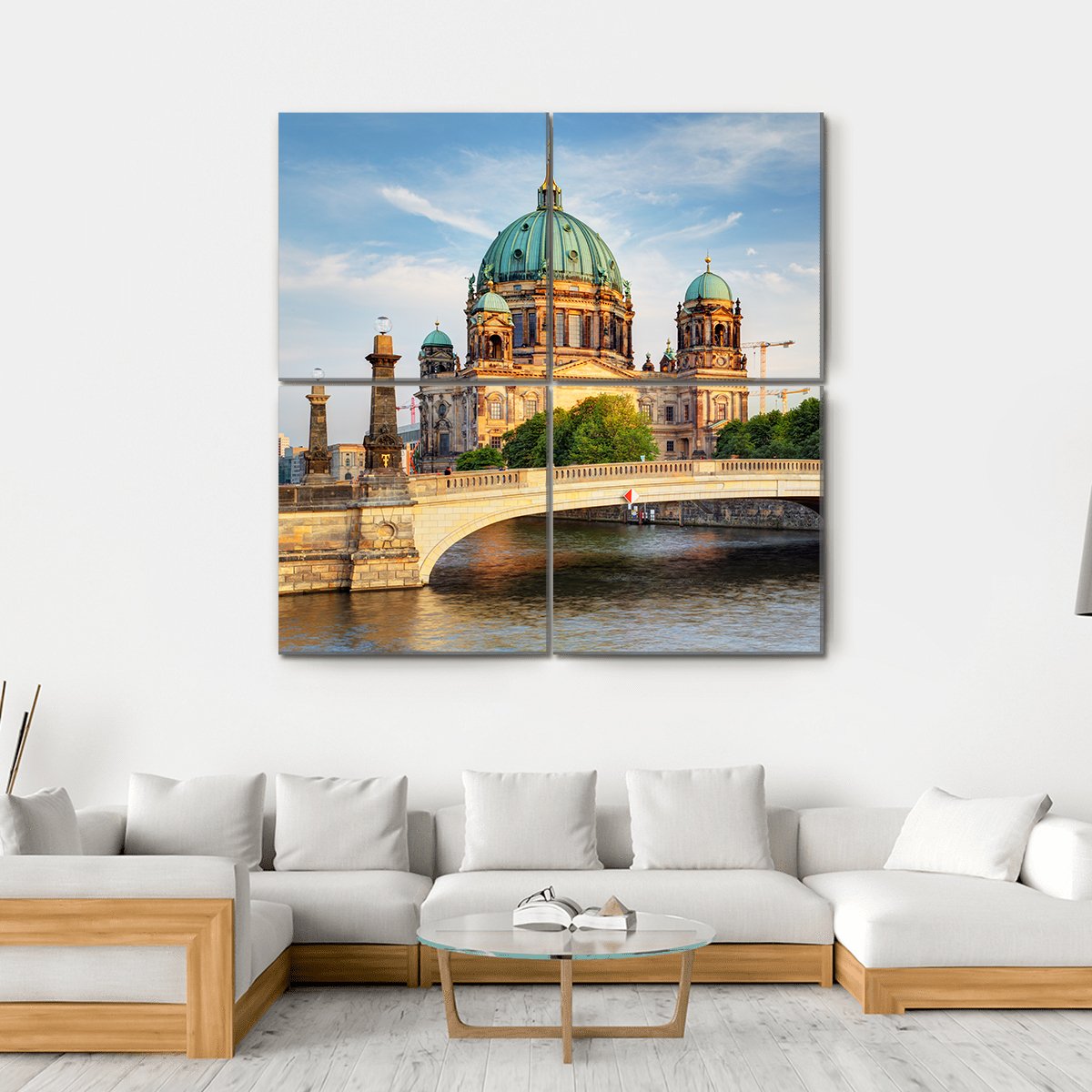 Beautiful Berliner Dom Canvas Wall Art-4 Square-Gallery Wrap-17" x 17"-Tiaracle