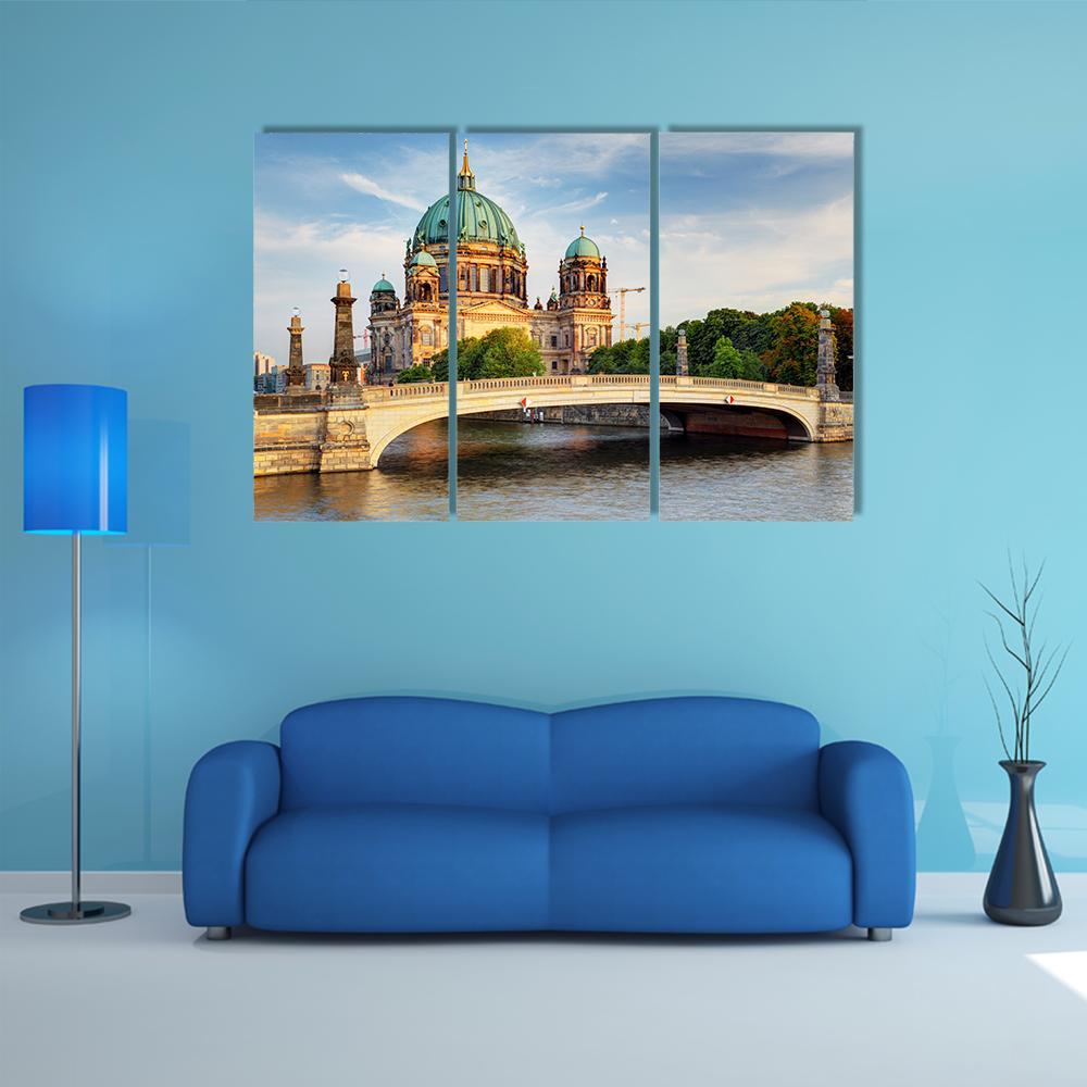 Beautiful Berliner Dom Canvas Wall Art-4 Pop-Gallery Wrap-50" x 32"-Tiaracle