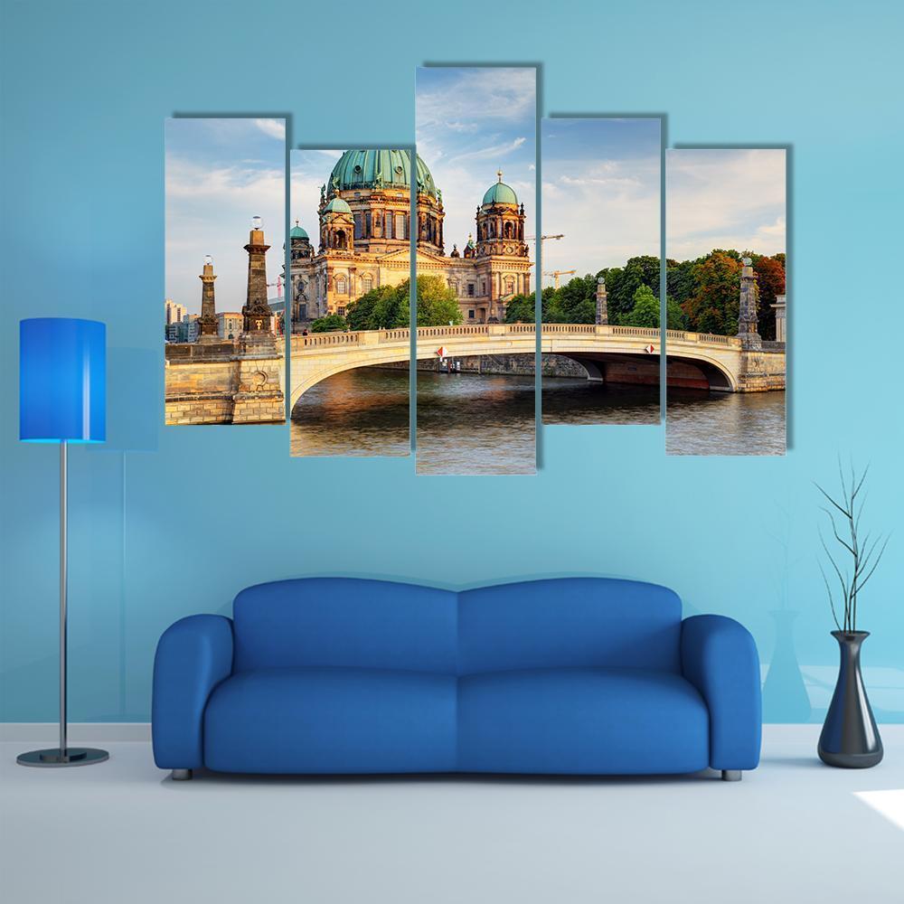 Beautiful Berliner Dom Canvas Wall Art-5 Pop-Gallery Wrap-47&quot; x 32&quot;-Tiaracle