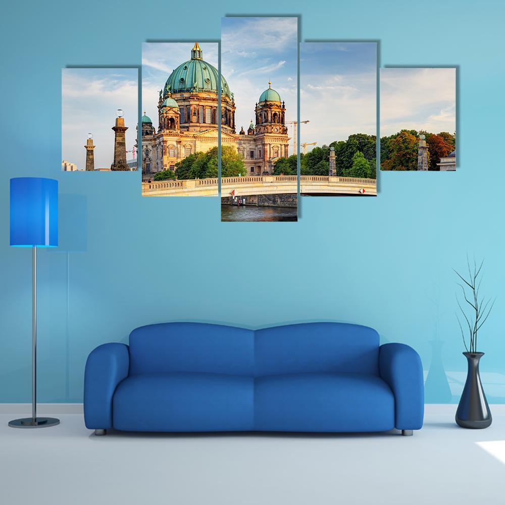 Beautiful Berliner Dom Canvas Wall Art-5 Star-Gallery Wrap-62&quot; x 32&quot;-Tiaracle