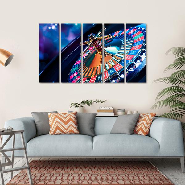 Beautiful Casino Roulette Canvas Wall Art-5 Horizontal-Gallery Wrap-22" x 12"-Tiaracle