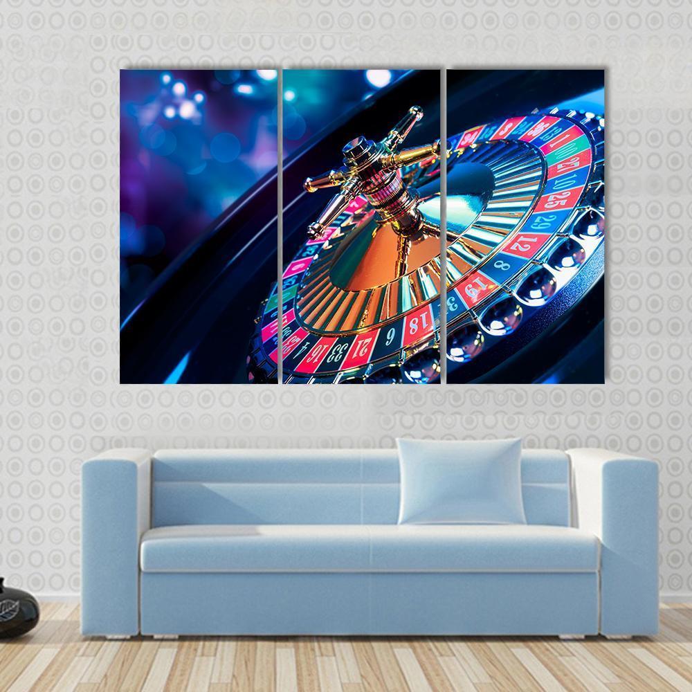 Beautiful Casino Roulette Canvas Wall Art-3 Horizontal-Gallery Wrap-37" x 24"-Tiaracle