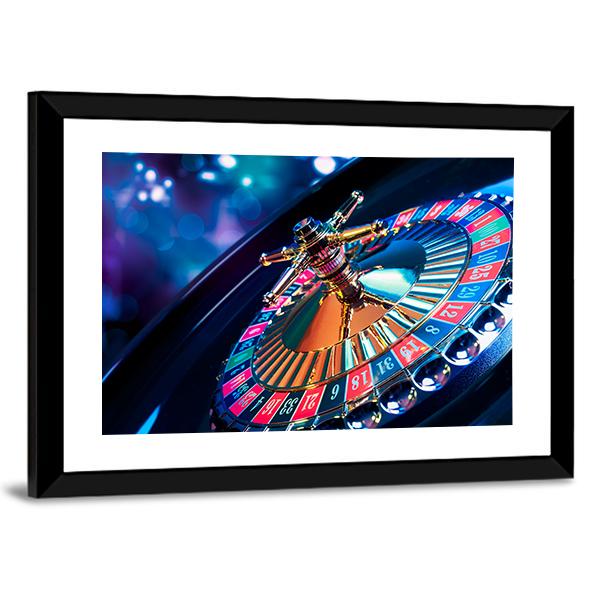 Beautiful Casino Roulette Panoramic Canvas Wall Art-1 Piece-36" x 12"-Tiaracle