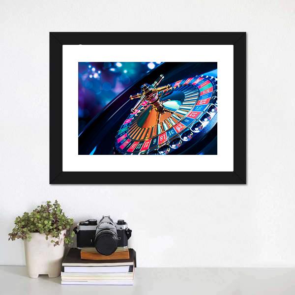 Beautiful Casino Roulette Panoramic Canvas Wall Art-1 Piece-36" x 12"-Tiaracle