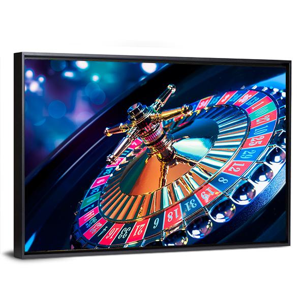 Beautiful Casino Roulette Panoramic Canvas Wall Art-1 Piece-36" x 12"-Tiaracle