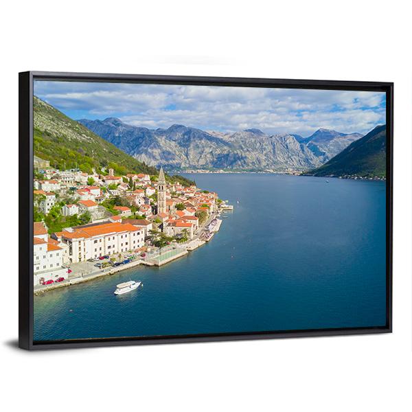 Beautiful City Near The Sea Canvas Wall Art-3 Horizontal-Gallery Wrap-25" x 16"-Tiaracle