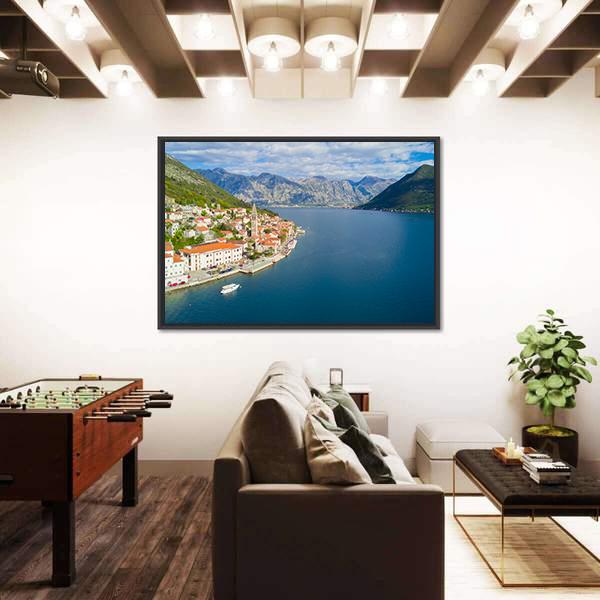 Beautiful City Near The Sea Canvas Wall Art-3 Horizontal-Gallery Wrap-25" x 16"-Tiaracle