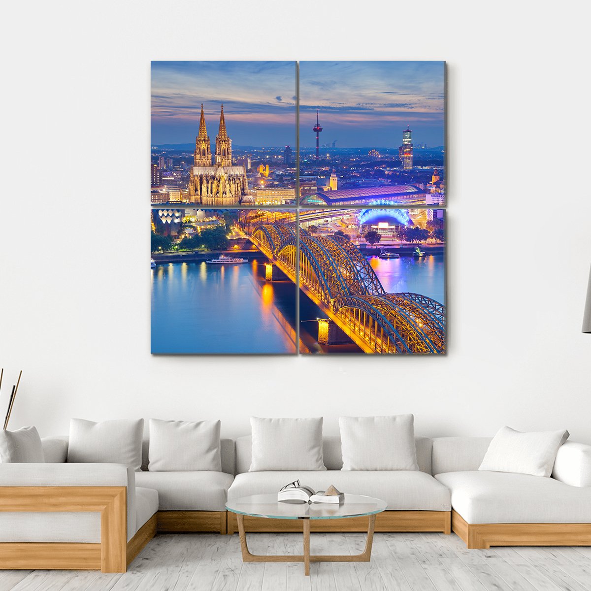 Beautiful Cologne City Canvas Wall Art-4 Square-Gallery Wrap-17" x 17"-Tiaracle