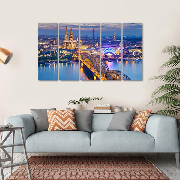 Beautiful Cologne City Canvas Wall Art-5 Horizontal-Gallery Wrap-22" x 12"-Tiaracle