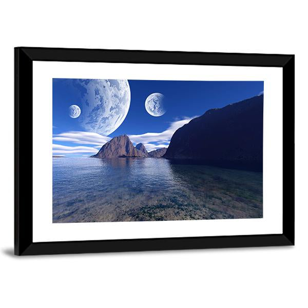 Beautiful Fantasy Landscape Canvas Wall Art-5 Horizontal-Gallery Wrap-22" x 12"-Tiaracle
