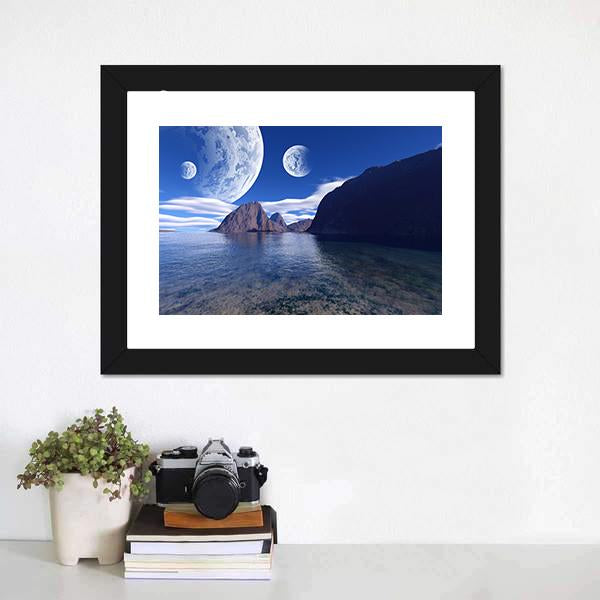 Beautiful Fantasy Landscape Canvas Wall Art-5 Horizontal-Gallery Wrap-22" x 12"-Tiaracle