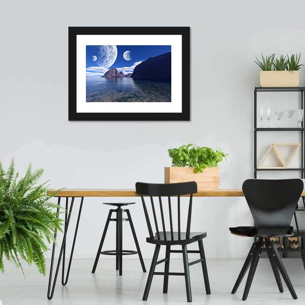 Beautiful Fantasy Landscape Canvas Wall Art-5 Horizontal-Gallery Wrap-22" x 12"-Tiaracle