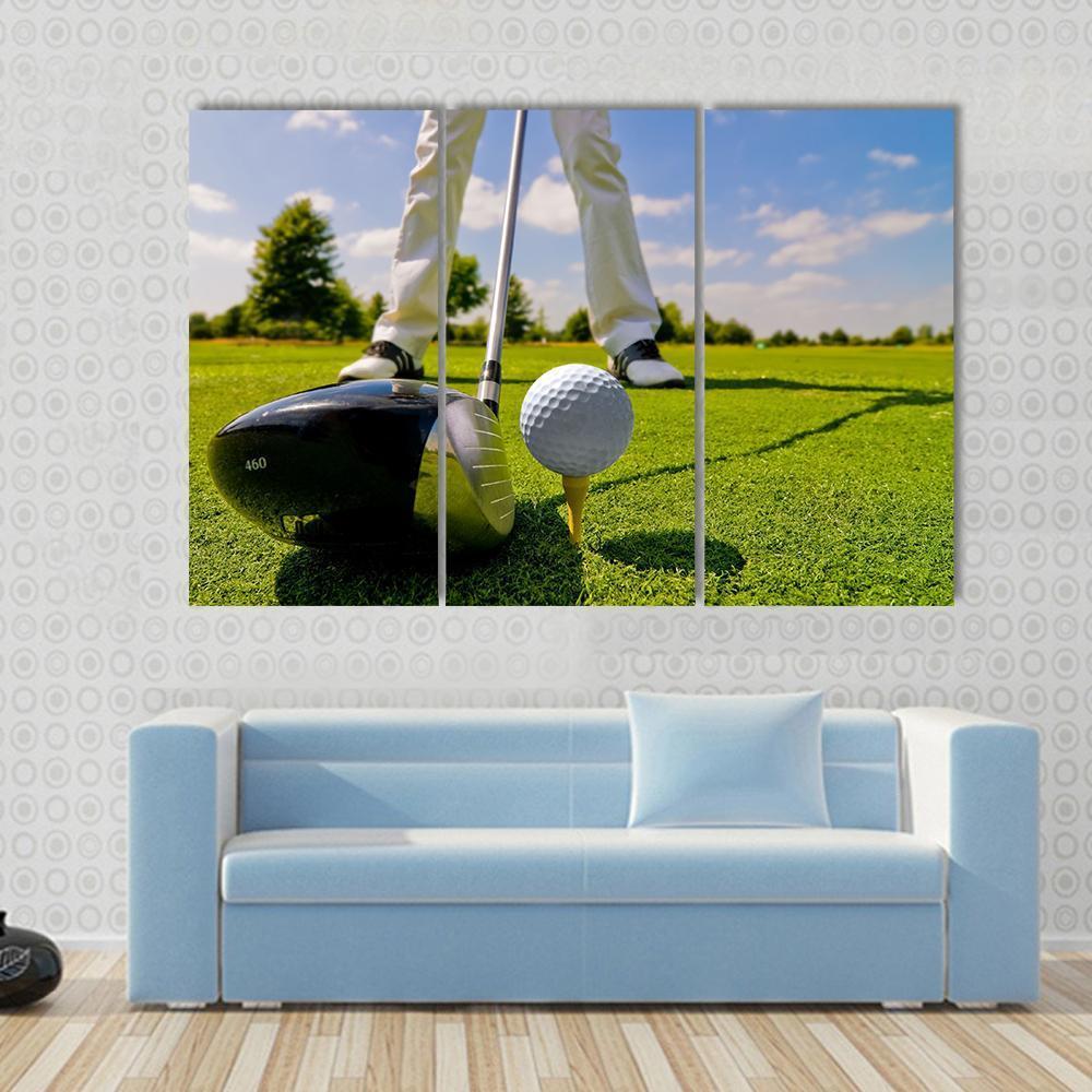 Beautiful Golf Player Canvas Wall Art-3 Horizontal-Gallery Wrap-37&quot; x 24&quot;-Tiaracle