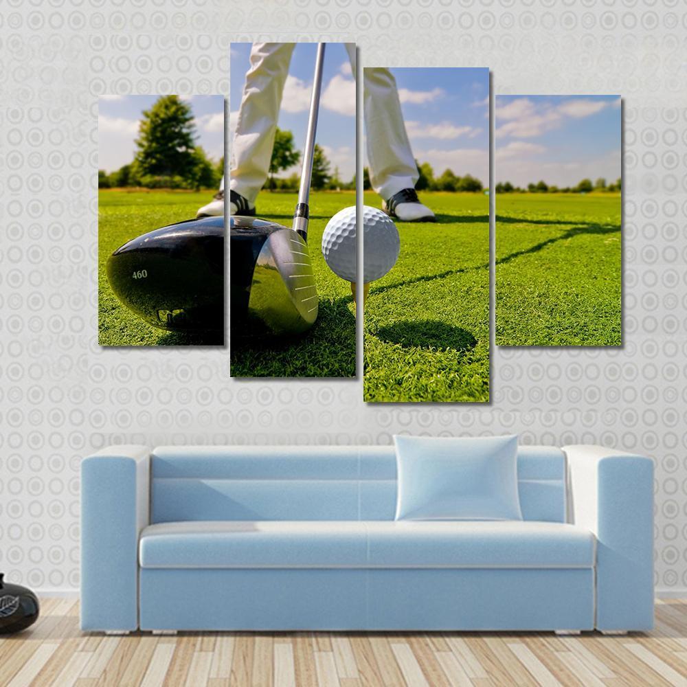 Beautiful Golf Player Canvas Wall Art-4 Pop-Gallery Wrap-50&quot; x 32&quot;-Tiaracle