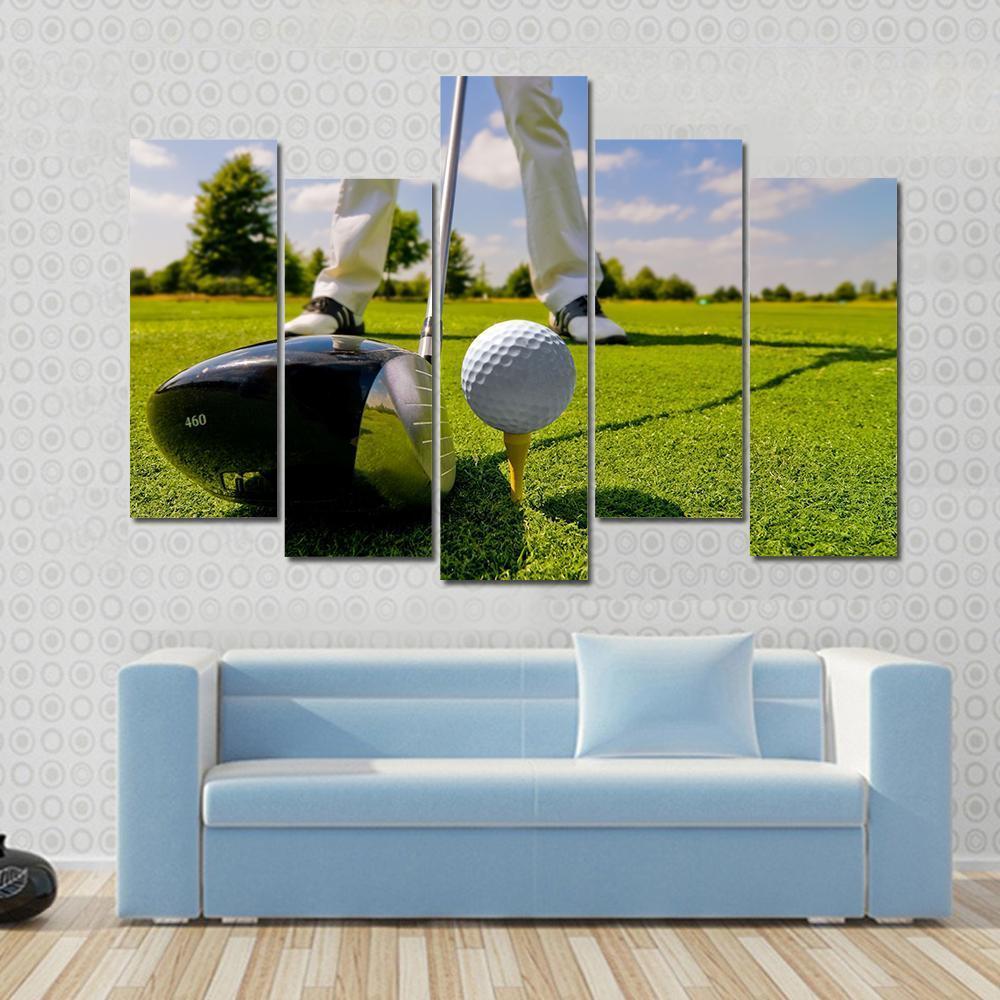 Beautiful Golf Player Canvas Wall Art-5 Pop-Gallery Wrap-47&quot; x 32&quot;-Tiaracle