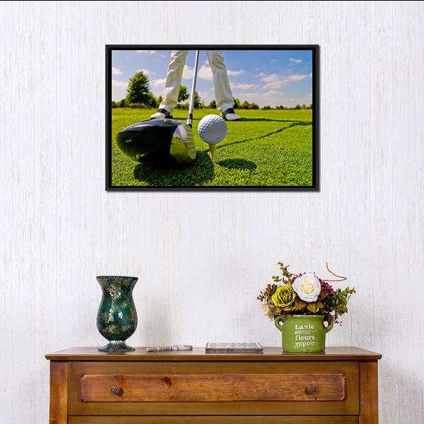 Beautiful Golf Player Canvas Wall Art-1 Piece-Floating Frame-24&quot; x 16&quot;-Tiaracle
