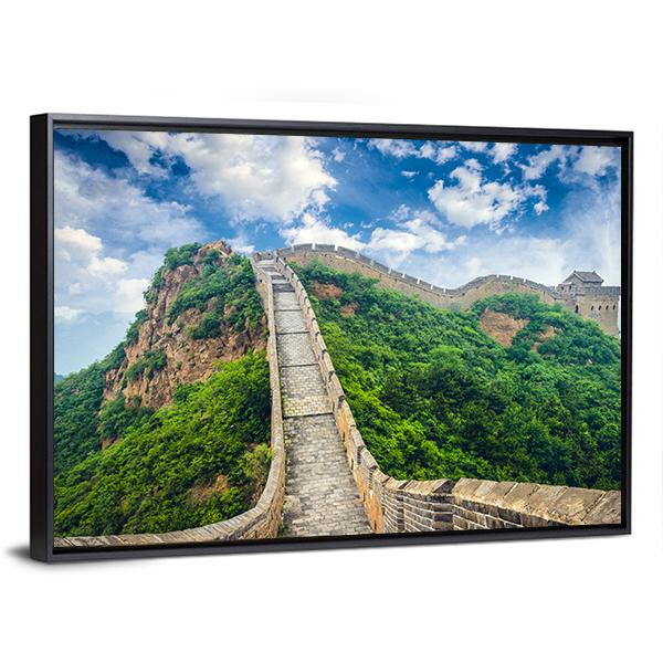 Beautiful Great Wall Of China Canvas Wall Art-3 Horizontal-Gallery Wrap-25" x 16"-Tiaracle
